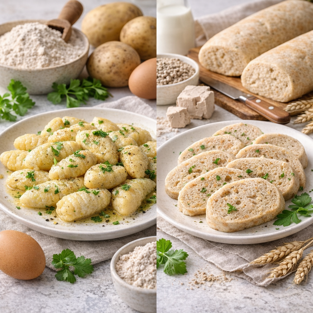 Bramborové gnocchi a knedlíky z ječmene